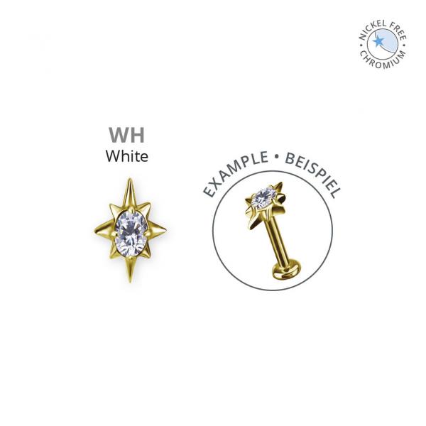 18K GOLD PVD CoCr NF INTERNAL MICRO STAR ATTACHMENT SET W. PREMIUM ZIRCONIA