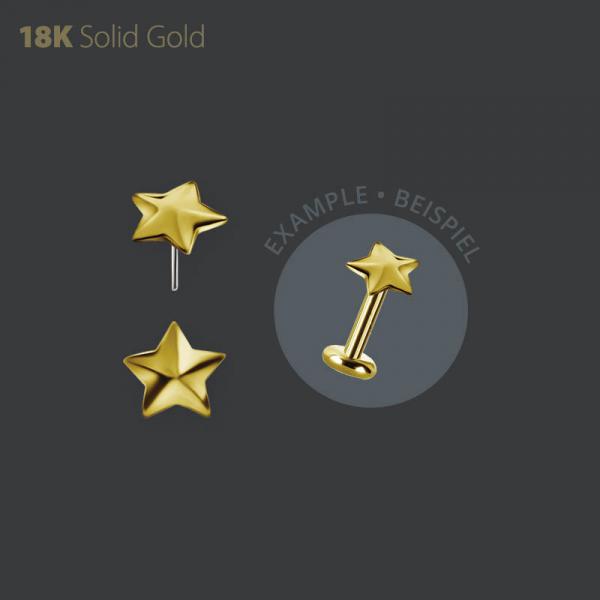 18K GOLD THREADLESS STAR  ATTACHMENT