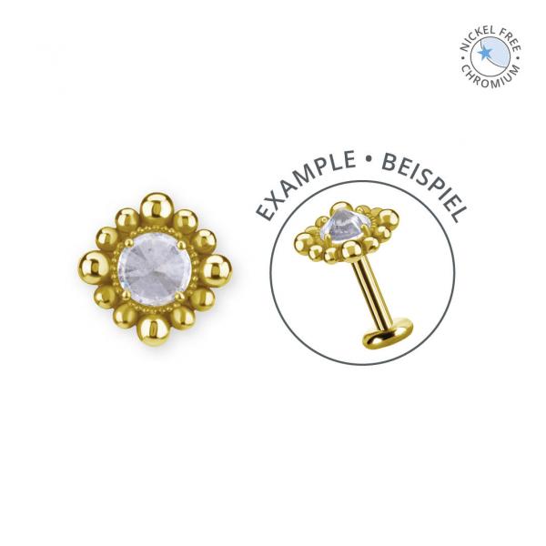 18K GOLD PVD CoCr NF THREADLESS ATTACHMENT SET W. PREMIUM ZIRCONIA