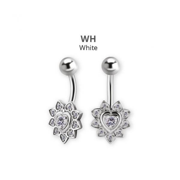 SS316L INTERNAL BELLY BANANA SET W. PREMIUM ZIRCONIA