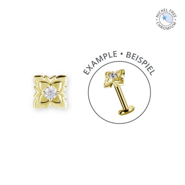 18K GOLD PVD CoCr NF THREADLESS ATTACHMENT SET W. PREMIUM ZIRCONIA