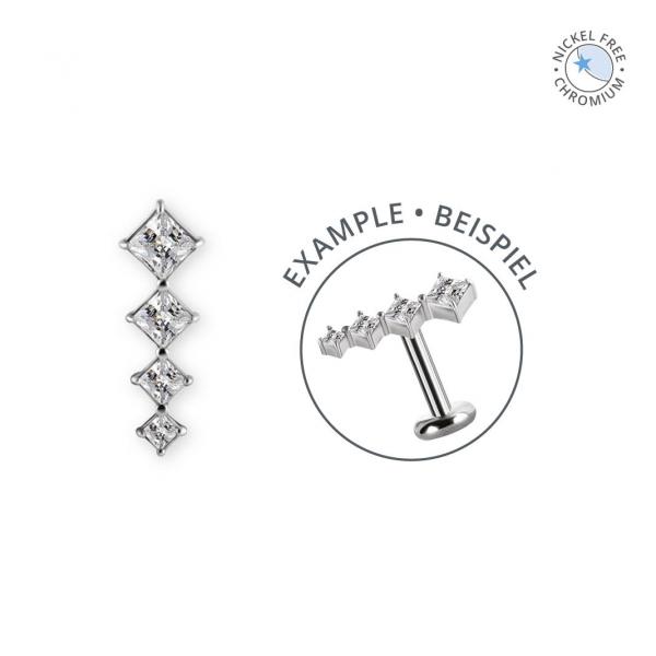 CoCr NF THREADLESS ATTACHMENT SET W. SQUARE PREMIUM ZIRCONIA
