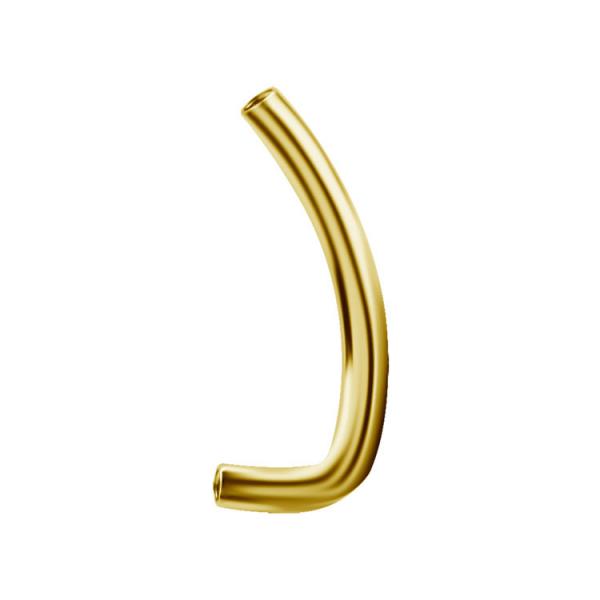 24K PVD TITANIUM INTERNAL L SHAPE BANANA FOR LOWER NAVEL AND CHRISTINA