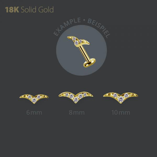 18K GOLD INTERNAL MICRO ATTACHMENT SET WITH PREMIUM ZIRCONIA