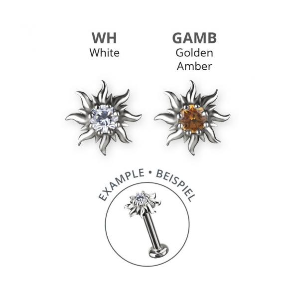 SS316L INTERNAL MICRO SUN ATTACHMENT SET W. PREMIUM ZIRCONIA