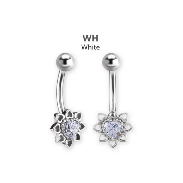 SS316L INTERNAL BELLY BANANA SET W. PREMIUM ZIRCONIA
