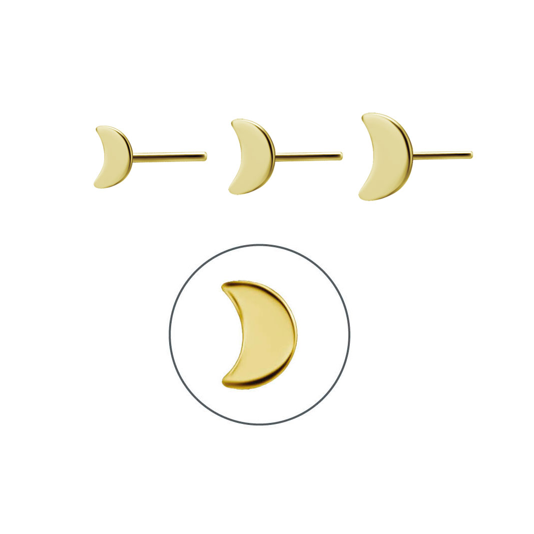 24K GOLD PVD TITANIUM THREADLESS ATTACHMENT (MOON)