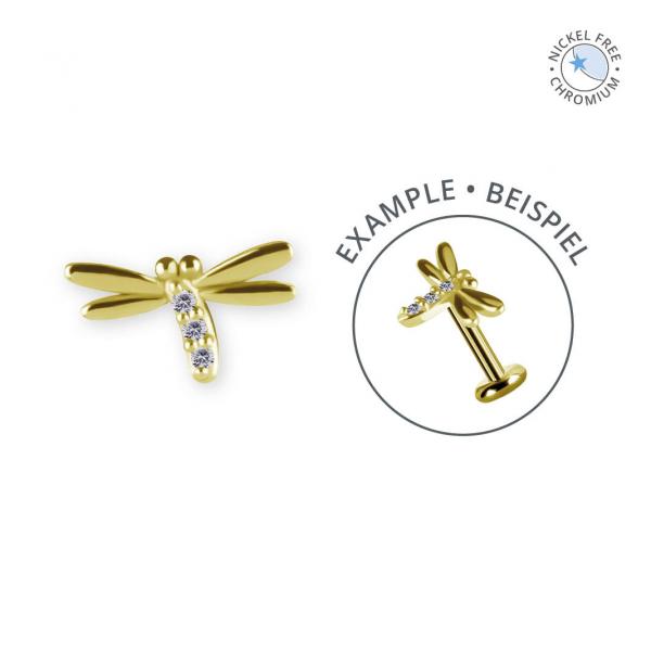 18K GOLD PVD CoCr NF THREADLESS ATTACHMENT SET W. PREMIUM ZIRCONIA