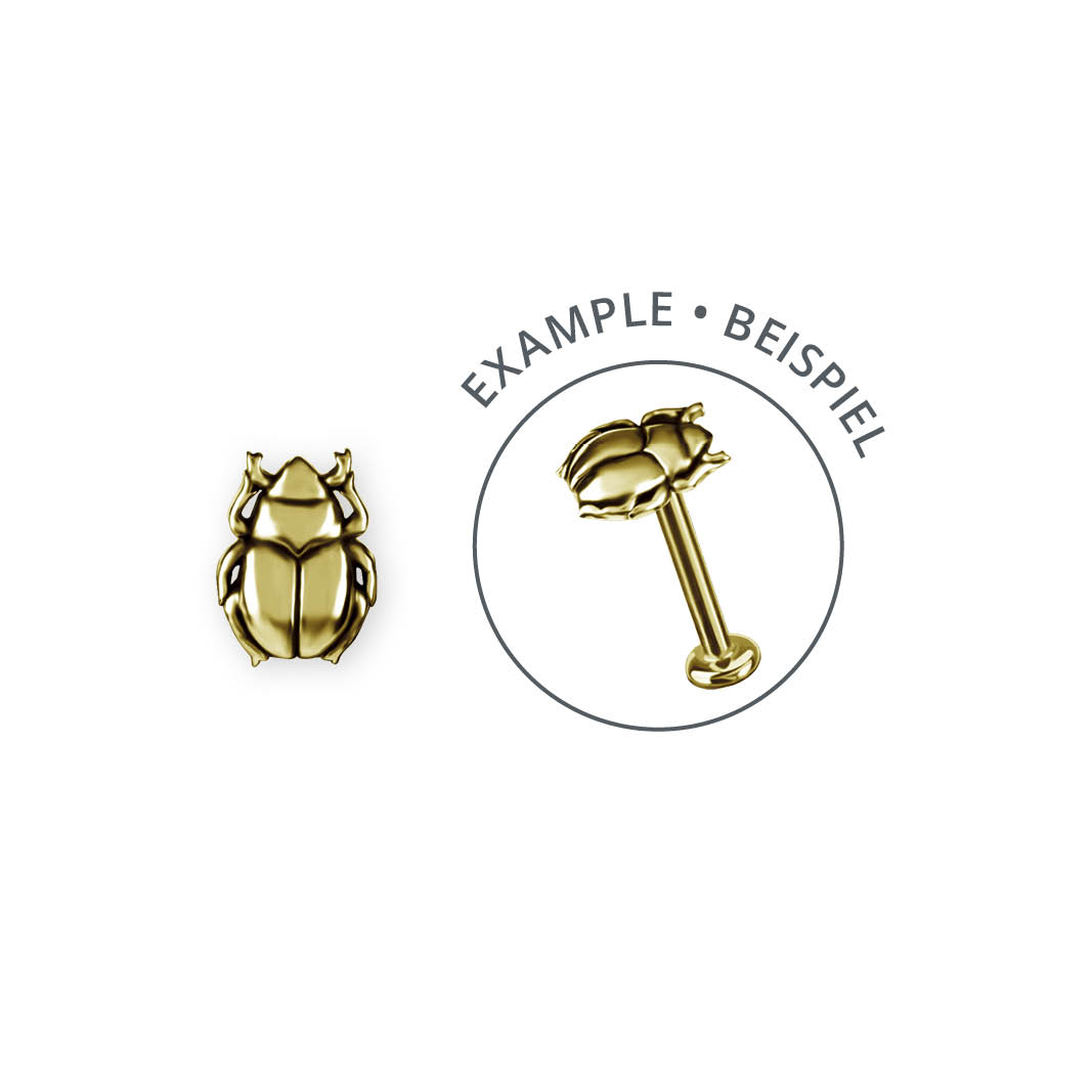24K GOLD PVD SS316L THREADLESS BEETLE ATTACHMENT