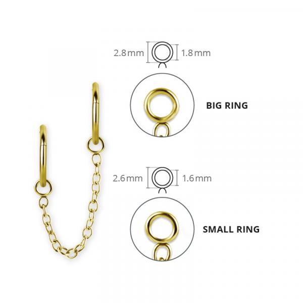 24K GOLD PVD SS316L CONNECTING CHAINS FOR 24KSBCR05