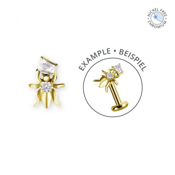 18K GOLD PVD CoCr NF THREADLESS ATTACHMENT SET W. PREMIUM ZIRCONIA