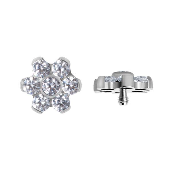 TITANIUM INTERNAL MICRO FLOWER ATTACHMENT W.PREMIUM ZIRCONIA