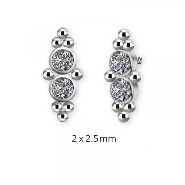 TITANIUM CLUSTER INTERNAL MICRO ATTACHMENT SET W. PREMIUM ZIRCONIA