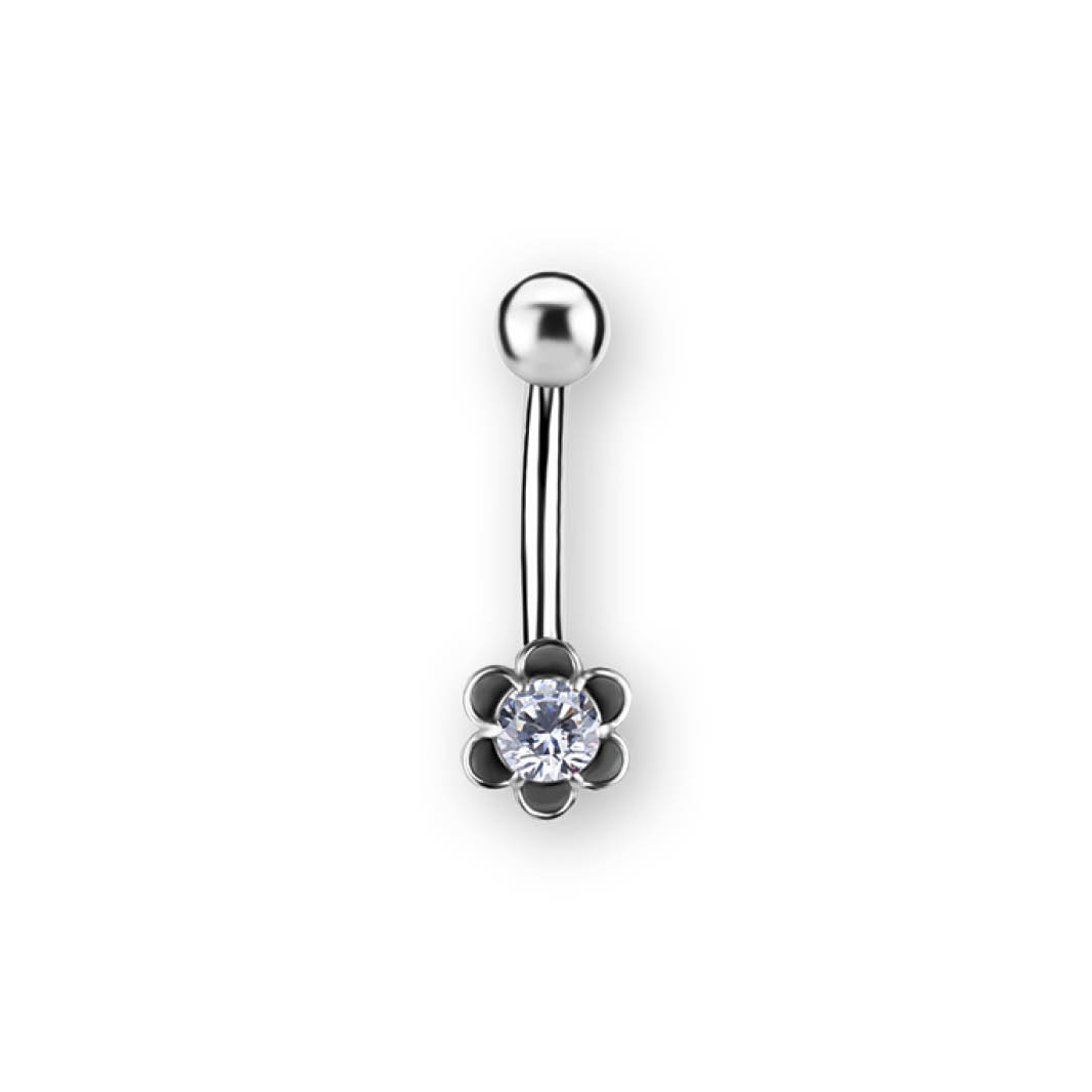 SS316L INTERNAL BELLY BANANA SET W. PREMIUM ZIRCONIA