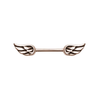 ROSE GOLD PVD SS316L NIPPLE SHIELDS S (WINGS)