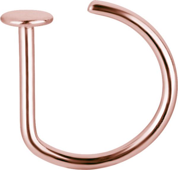 ROSE GOLD PVD TITANIUM OPEN STRAIGHT NOSE RINGS