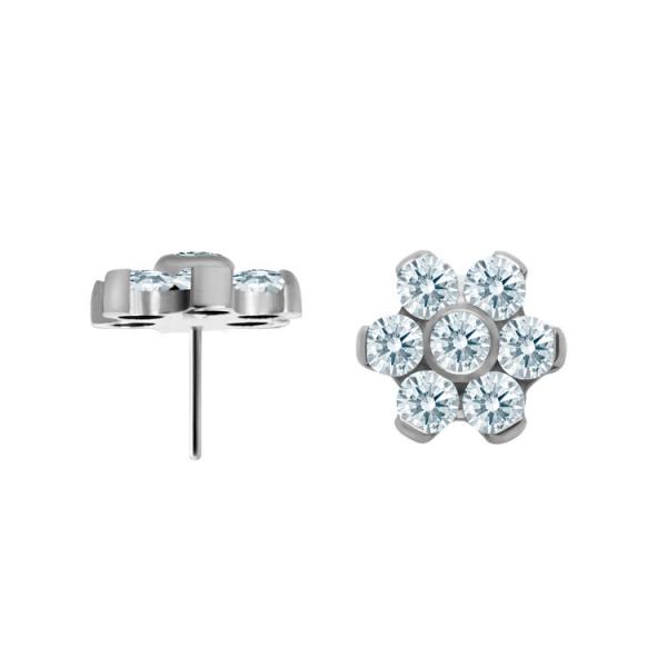 TITANIUM THREADLESS MICRO FLOWER  ATTACHMENT SET W. PREMIUM ZIRCONIA
