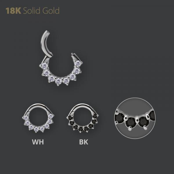 18K WHITE GOLD HINGED RING SET WITH PREMIUM ZIRCONIA
