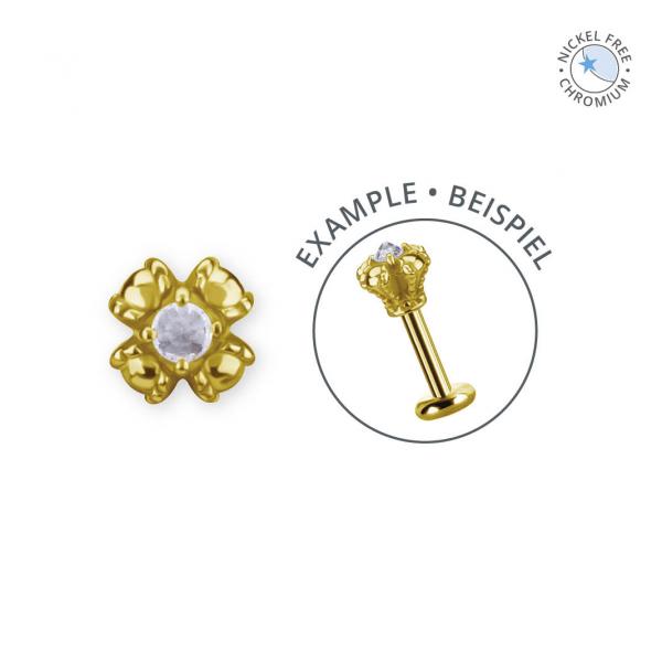 18K GOLD PVD CoCr NF THREADLESS ATTACHMENT SET W. PREMIUM ZIRCONIA