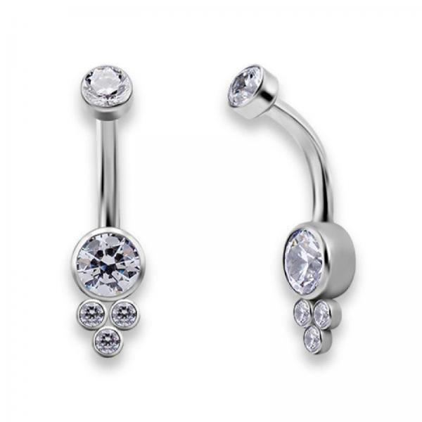 TITANIUM INTERNAL CLUSTER BELLY BANANA SET WITH PREMIUM ZIRCONIA