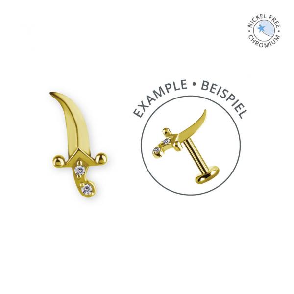 18K GOLD PVD CoCr NF THREADLESS ATTACHMENT SET W. PREMIUM ZIRCONIA