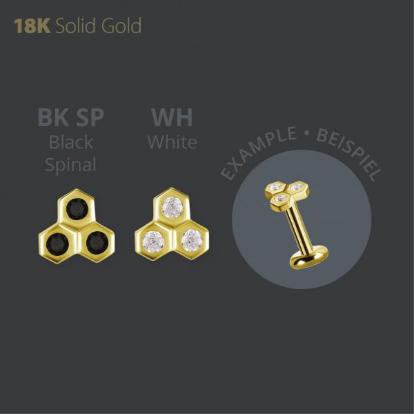 18K GOLD INTERNAL MICRO ATTACHMENT SET W. PREMIUM ZIRCONIA