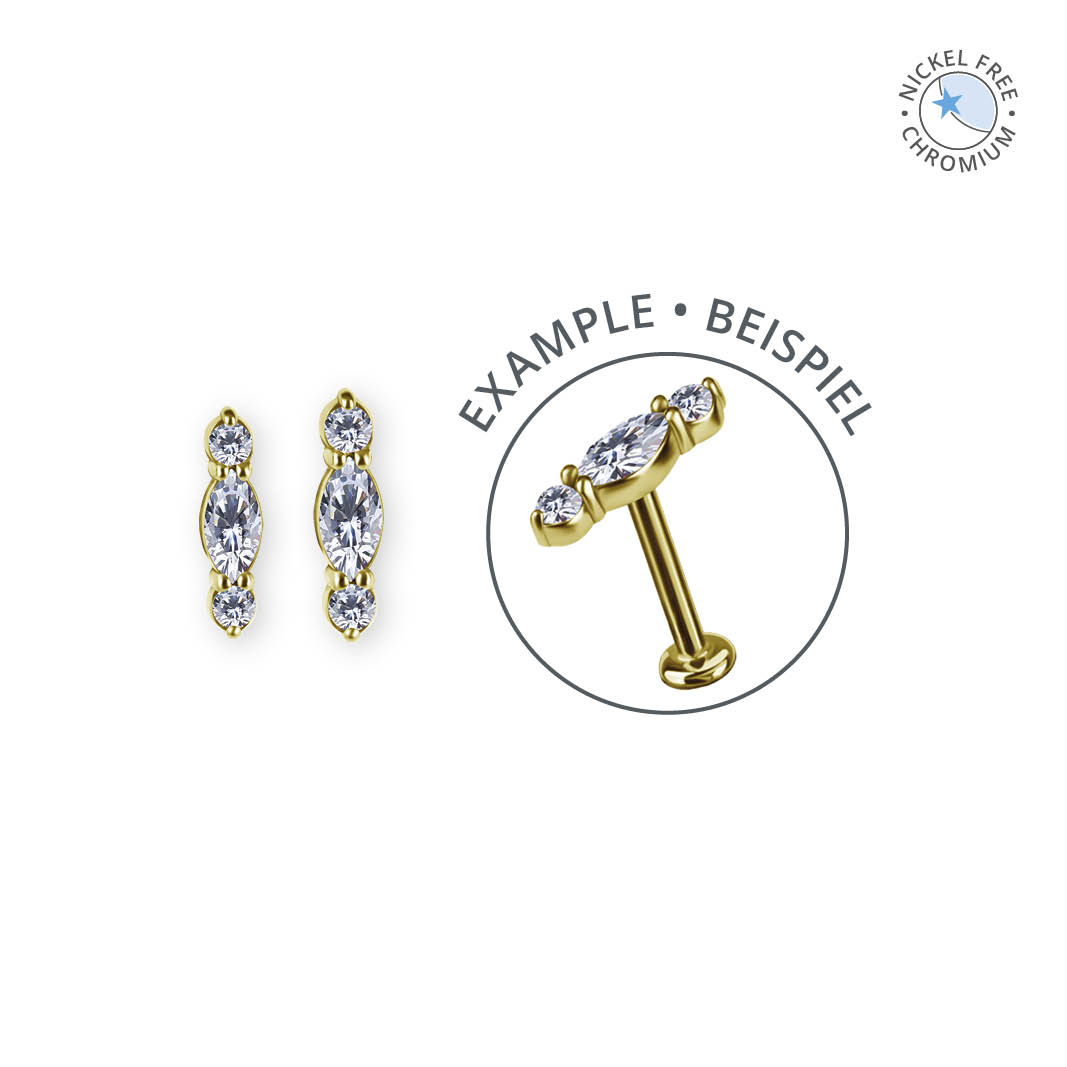 18K GOLD PVD CoCr NF INTERNAL MICRO ATTACHMENT SET W. PREMIUM ZIRCONIA