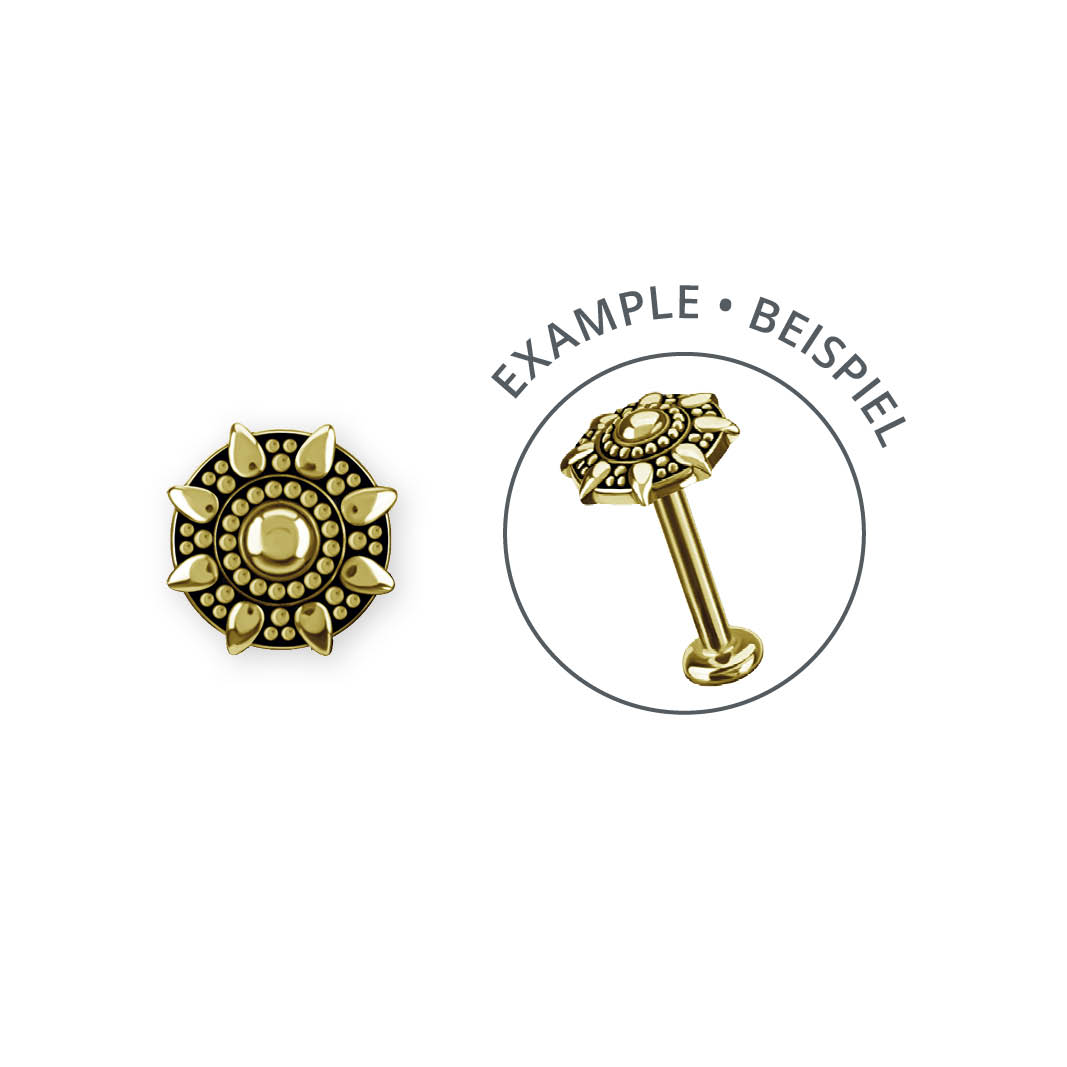 24K GOLD PVD SS316L THREADLESS ATTACHMENT