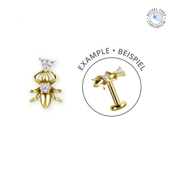 18K GOLD PVD CoCr NF THREADLESS ATTACHMENT SET W. PREMIUM ZIRCONIA