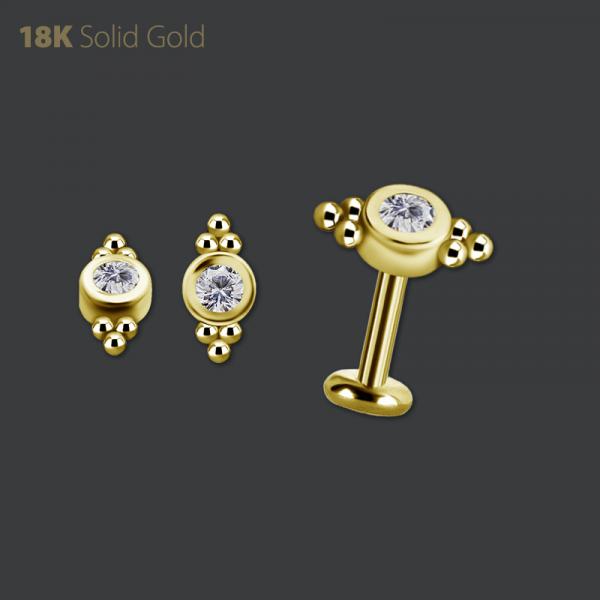 18K GOLD INTERNAL  MICRO ATTACHMENT SET W. PREMIUM ZIRCONIA