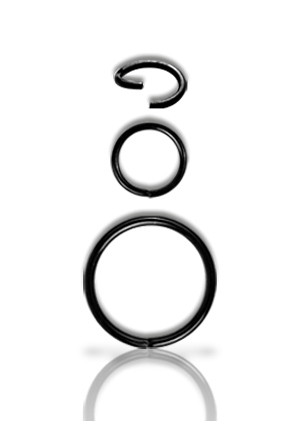 BLACK PVD SS316L CONTINUOUS RING