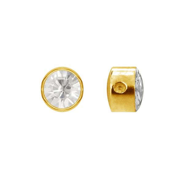 24K GOLD PVD SS316L FLAT DISC FOR UPPER LIP