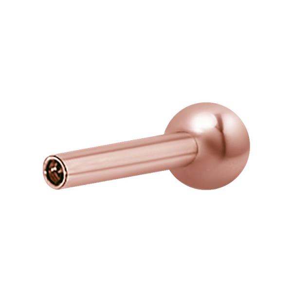 ROSE GOLD PVD SS316L ONE SIDE INTERNAL MICRO BARBELLS PINS