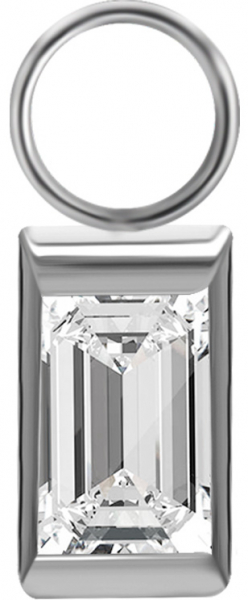 SS316L BAGUTTE CHARM FOR HINGE SEGMENT RING
