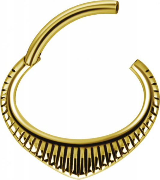 24K GOLD PVD SS316L SEPTUM AND DAITH CLICKER