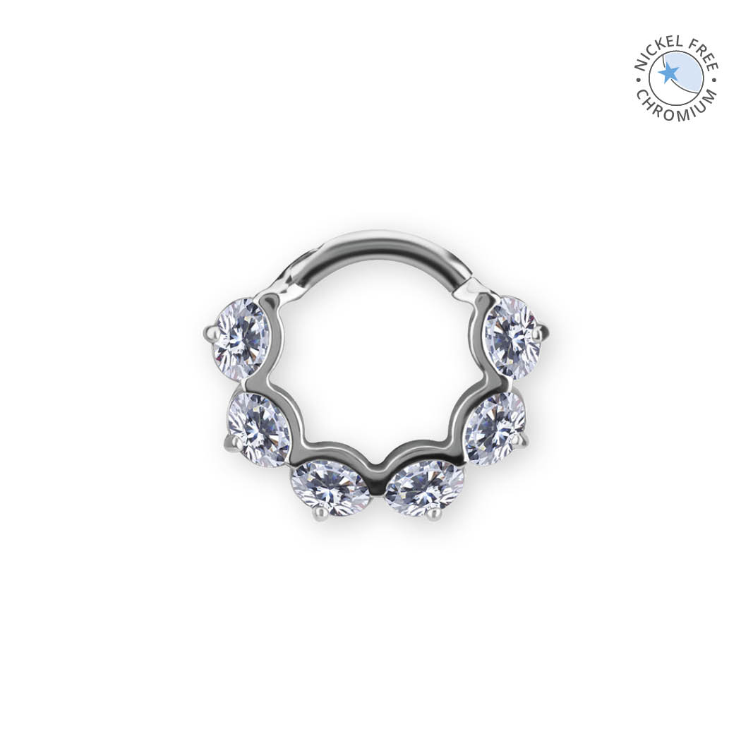 CoCr NF HINGED RING SET W. OVAL PREMIUM ZIRCONIA