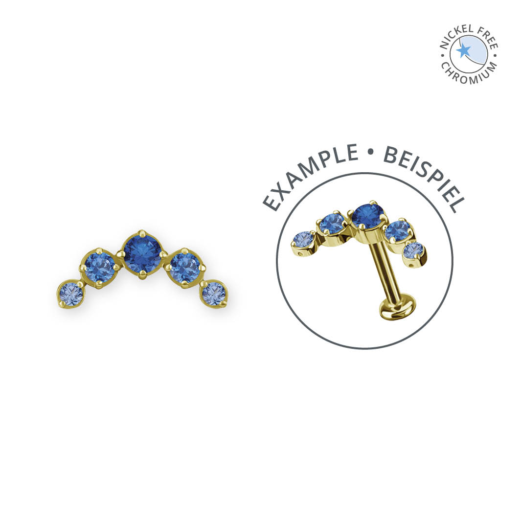 18K GOLD PVD CoCr NF THREADLESS ATTACHMENT SET W. PREMIUM ZIRCONIA
