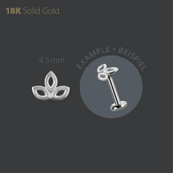 18K WHITE GOLD THREADLESS ATTACHMENT (MARQUISE TRINITY)