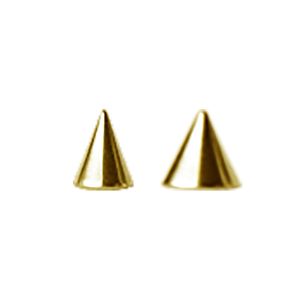 24K GOLD PVD TITANIUM CONES