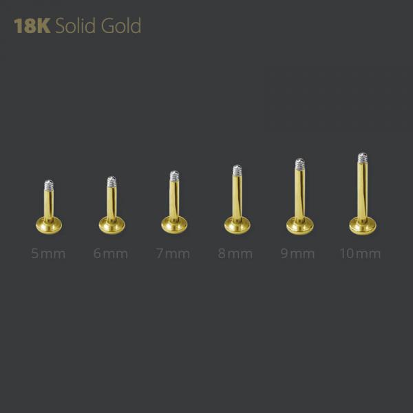 18K GOLD MICRO LABRET (TITANIUM THREAD)