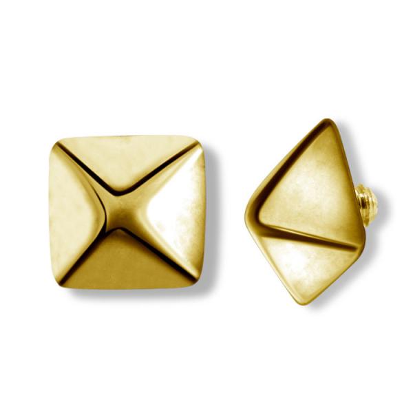 24K GOLD PVD SS316L MICRO ATTACHMENT (PYRAMID)