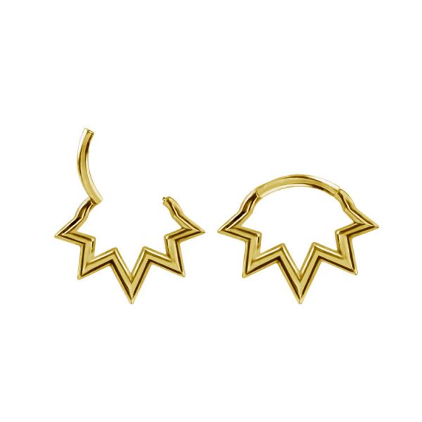 24K GOLD PVD SS316L SEPTUM AND DAITH CLICKER