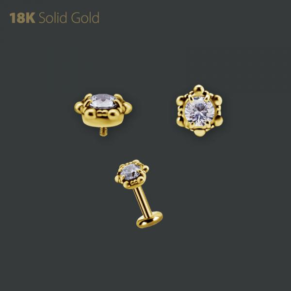 18K GOLD INTERNAL MICRO ATTACHMENT SET W. PREMIUM ZIRCONIA