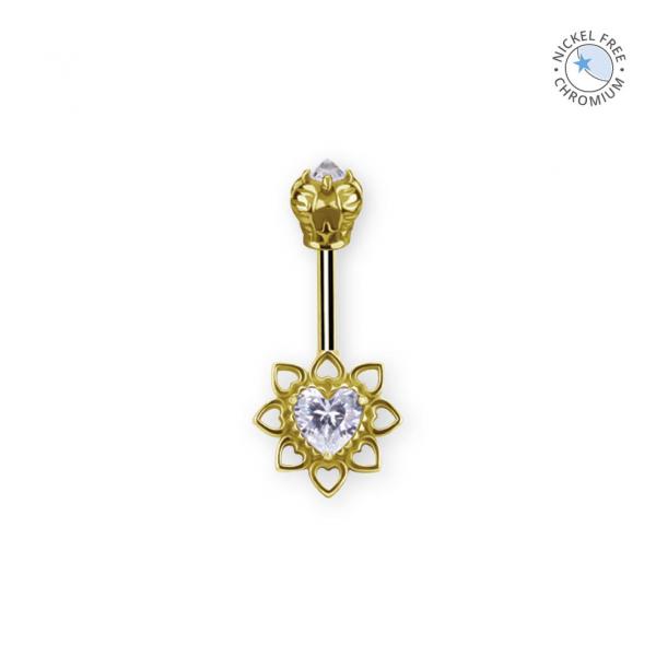 18K GOLD PVD CoCr NF TITANIUM INTERNAL VERTICAL HELIX SET W. PREMIUM ZIRCONIA