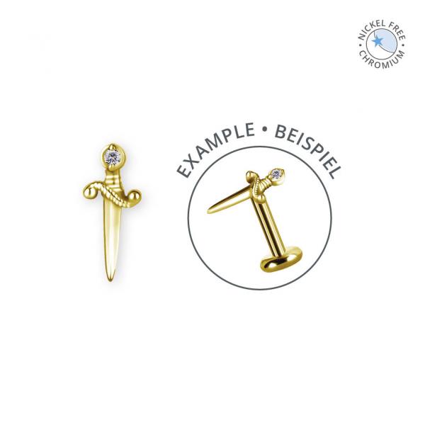 18K GOLD PVD CoCr NF THREADLESS ATTACHMENT SET W. PREMIUM ZIRCONIA
