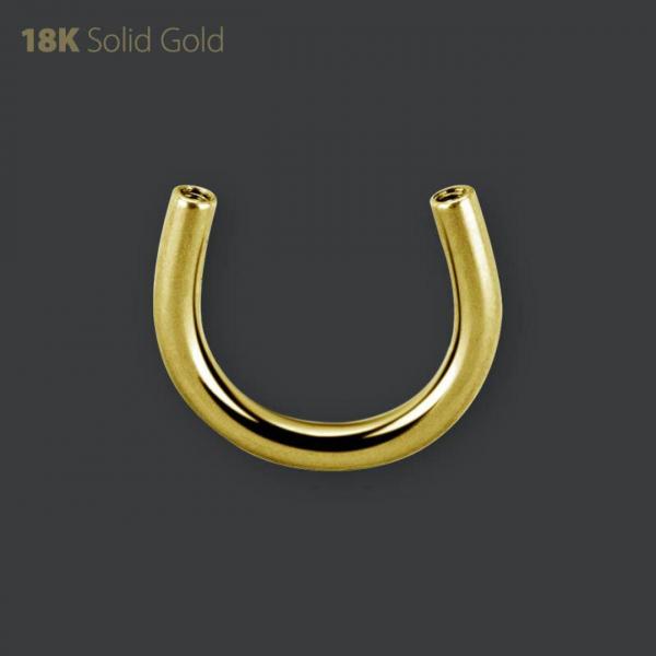 18K GOLD INTERNAL MICRO CIRCULAR BARBELL PIN