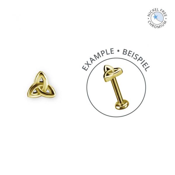 18K GOLD PVD CoCr NF THREADLESS CELTIC TRINITY ATTACHMENT