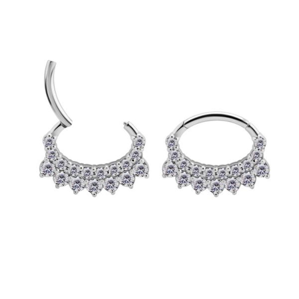 SS316L SEPTUM/DAITH CLICKER SET W. PREMIUM ZIRCONIA