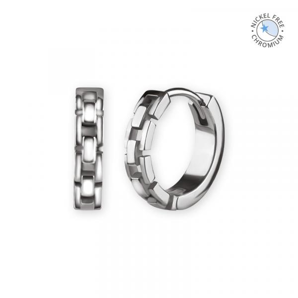 CoCr NF HOOP EARRINGS (CHAIN STYLE)  (PAIR)