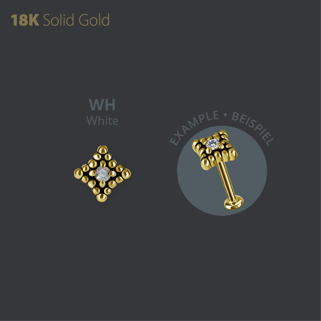 18K GOLD INTERNAL MICRO ATTACHMENT SET WITH PREMIUM ZIRCONIA (CAVIAR COLLECTION)